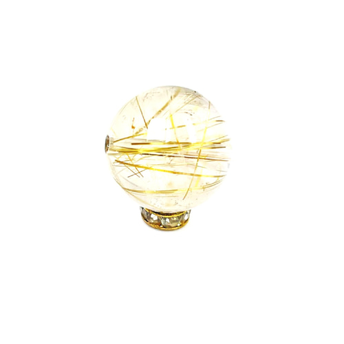 透明感抜群の一粒】15ミリ 一点物 1粒売り ゴールドルチル