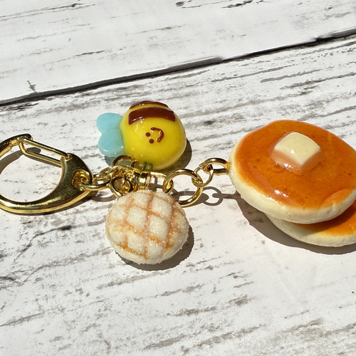 受注生産》はちみつパンケーキキーホルダー フェイクスイーツ その他