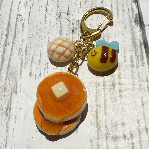 受注生産》はちみつパンケーキキーホルダー フェイクスイーツ その他