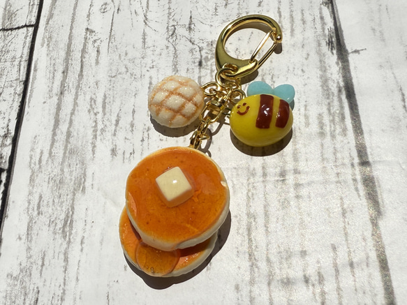 受注生産》はちみつパンケーキキーホルダー フェイクスイーツ その他