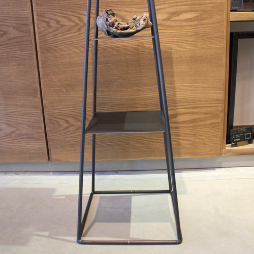 棚付きアルコール消毒スタンド『rubber shelf stand』 アイアン製 中棚