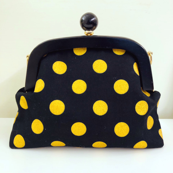 Nana手縫いのがまぐち：ブルカワルツ Polka dots Waltz pouch bag 第5張的照片