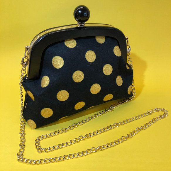 Nana手縫いのがまぐち：ブルカワルツ Polka dots Waltz pouch bag 第2張的照片