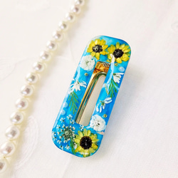 ミントブルー 爽やか レジンヘアクリップ128 ヘアクリップ・バナナ