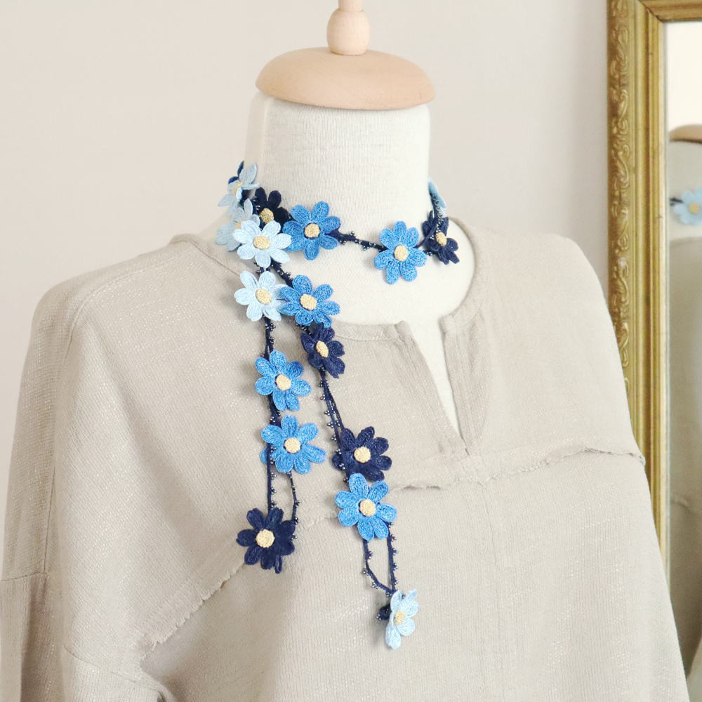 オヤレースの180㎝ラリエット「２WAY デイジー」オーシャン・ブルー