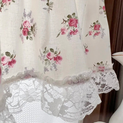 ローズピンク ミニバラの花束 カフェカーテン バランスカーテン 7枚目の画像