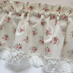 ローズピンク ミニバラの花束 カフェカーテン バランスカーテン 12枚目の画像