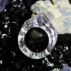 【送料無料】Wood Resin Ring/Silver ～ウッドレジンリング～ 1枚目の画像