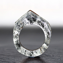 【送料無料】Wood Resin Ring/Silver ～ウッドレジンリング～ 2枚目の画像
