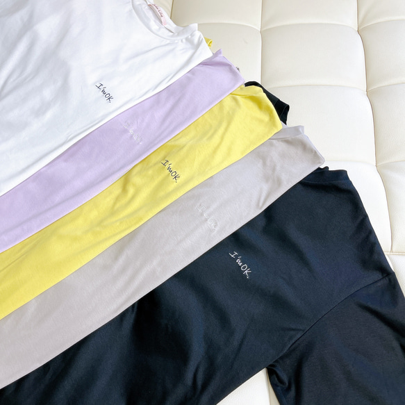 BIGTシャツ 汗染み軽減 & 接触冷感 コットン100% 日本製 全5色 ビッグシルエット (ラベンダー) 7枚目の画像