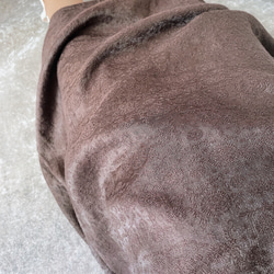 咖啡褐色立體織紋優雅少女 古著棉混絲質彈性下身裙長裙vintage 第6張的照片