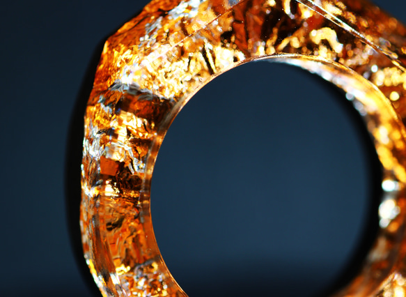 【送料無料】Wood Resin Ring/Copper ～ウッドレジンリング～ 3枚目の画像