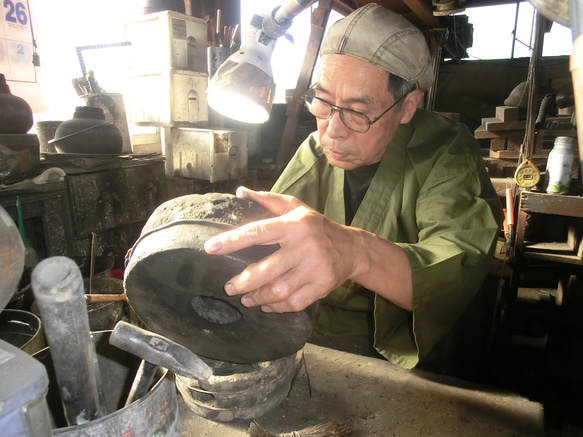 鉄瓶　平丸松　1.2L　金野和司 4枚目の画像