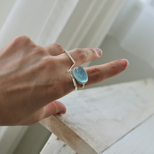 スタジオテンテン 人魚のaquamarine ring アクアマリンリング スタジオテンテン 人魚のaquamarine ring アクアマリンリング