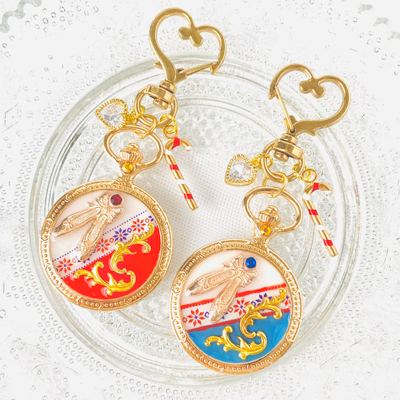 くるみ３点おまとめ⭐︎バレエバッグ、バレエキーホルダー、シルクドレス バレエ くるみ割り人形 コットンバッグ お稽古・レッスンバッグ