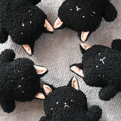 黒猫ちゃんぬいぐるみ（ぬいぐるみ素材×黒） ぬいぐるみ アトリエ