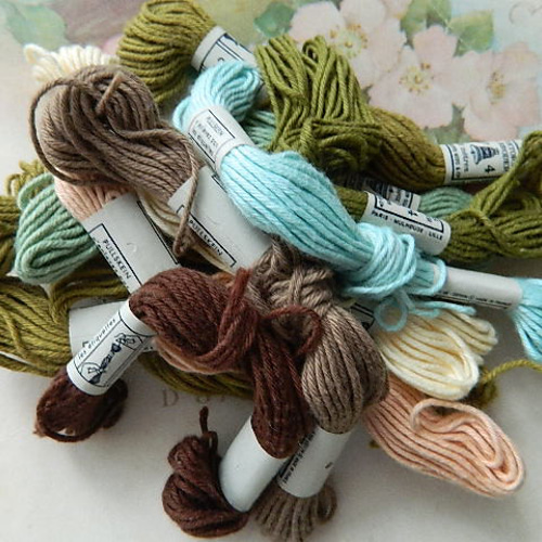 フランスヴィンテージ DMCコットン刺繍糸11本セット Dollfus-Mieg & Co