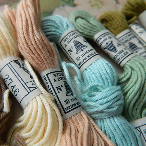 フランスヴィンテージ DMCコットン刺繍糸11本セット Dollfus-Mieg & Co