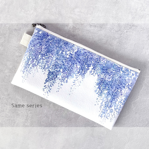 藤 - 白雲石吸水コースター｜草花で彩る、心うるおうアートコースター