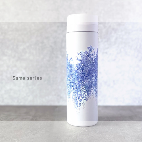 藤 - 白雲石吸水コースター｜草花で彩る、心うるおうアートコースター