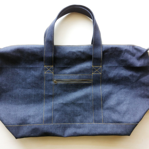 ボストンとしてもトートとしても使える】トラベルバッグ インディゴ