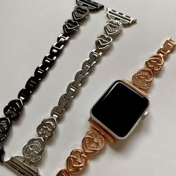 Apple Watch ハートベルト ローズゴールド 4枚目の画像