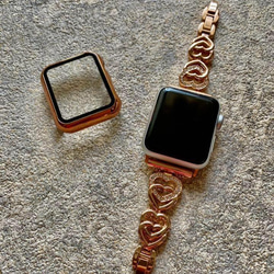 Apple Watch ハートベルト ローズゴールド 7枚目の画像