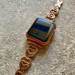 Apple Watch ハートベルト ローズゴールド 8枚目の画像