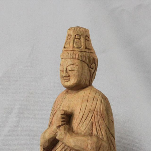 仏像 円空仏 木彫 金剛界大日如来坐像（高さ：30cm 着色）【受注制作