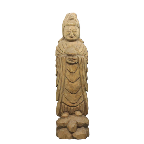 受注製作：弁財天立像（高さ：25cm）仏像 円空仏 摸刻 木彫