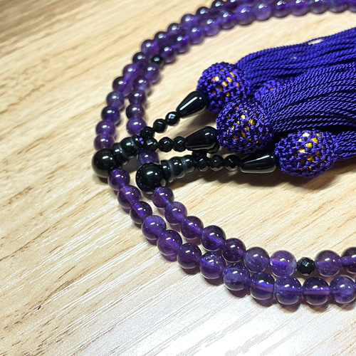 12ミリ玉 アメジスト 数珠 縞入りファントムアメジスト約12mm綺麗天然石ブレスレット数珠