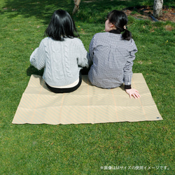 【再生紙雑貨】ピクニックラグ　ストライプ　Mサイズ 4枚目の画像