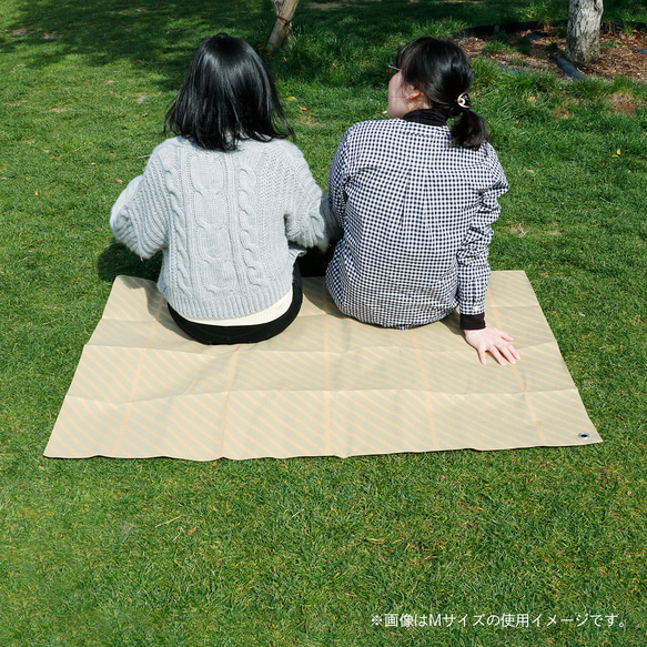 【再生紙雑貨】ピクニックラグ　ストライプ　Mサイズ 4枚目の画像