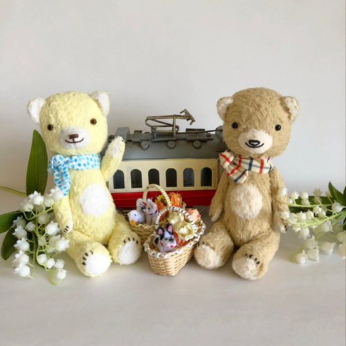 Tree nuts bear☆テディベア ちびっ子ベアさん（モカ&クリーム