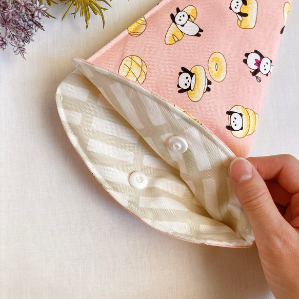 【再販】子供用シートベルトカバー　ジュニアシート　パンダのパン屋　ピンク　女の子 3枚目の画像