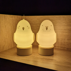 2羽のインコさんランプ【オカメインコさん・セキセイインコさんセット