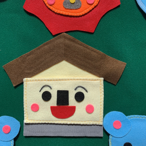 ご確認用ねずみのよめいり·北風と太陽エプロンシアター用人形