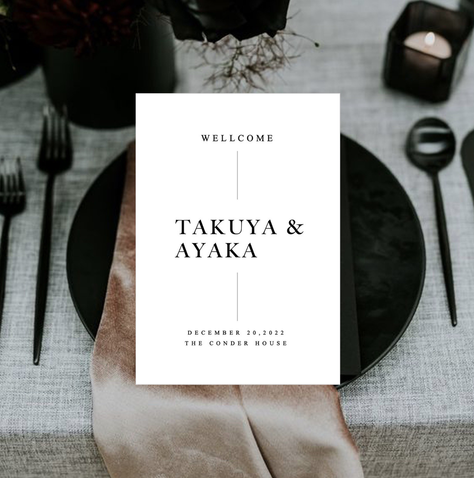 二つ折り席次表