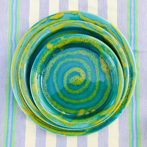 輪輞盤 29.5 厘米盤 PR29TJ 發出綠松石藍色的黃色光 第6張的照片