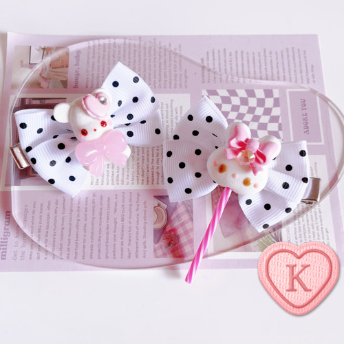 ୨୧バレンタインセットA4୨୧ヘアゴム⑅ベビー&キッズ⑅ハンドメイド﻿⑅﻿ ☆*ﾟ樹脂粘土の可愛いキッズヘアピンセット ヘアピン 中止キャンセル