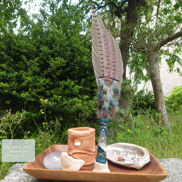 スマッジング　スマッジファン　ワンド スマッジングフェザーワンド / Smudge Feather Fan その他インテリア