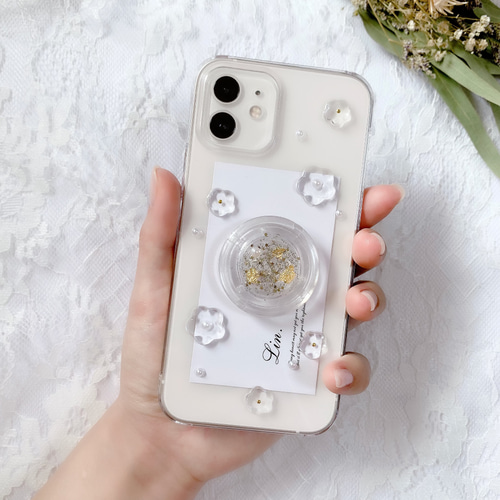 iPhoneケース クリア フラワー iPhone13 iPhone12 iPhone11