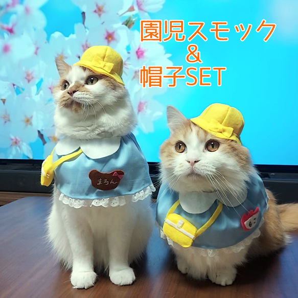 再販★猫用園児スモック 2枚目の画像