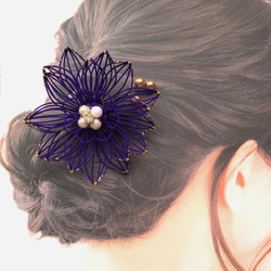 水引髪飾り  紫水 -しすい- 12枚目の画像