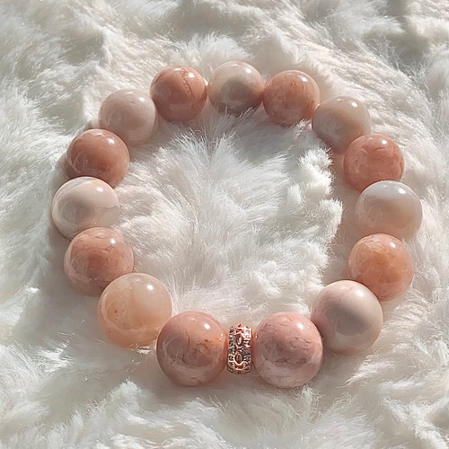 天然石ブレスレット ピンクアラシャンシリカ ブレスレット ねぇねぇ