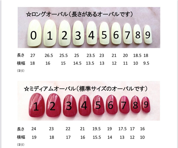 サイズ確認用ネイルチップ　2セット　種類多数あり 3枚目の画像