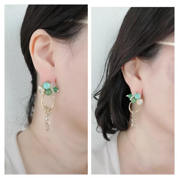 mint green ピアス 2枚目の画像