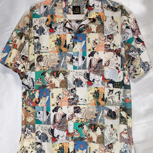 CHIGRACCI「 ニャロハシャツ 」猫柄アロハシャツ オリジナルプリント