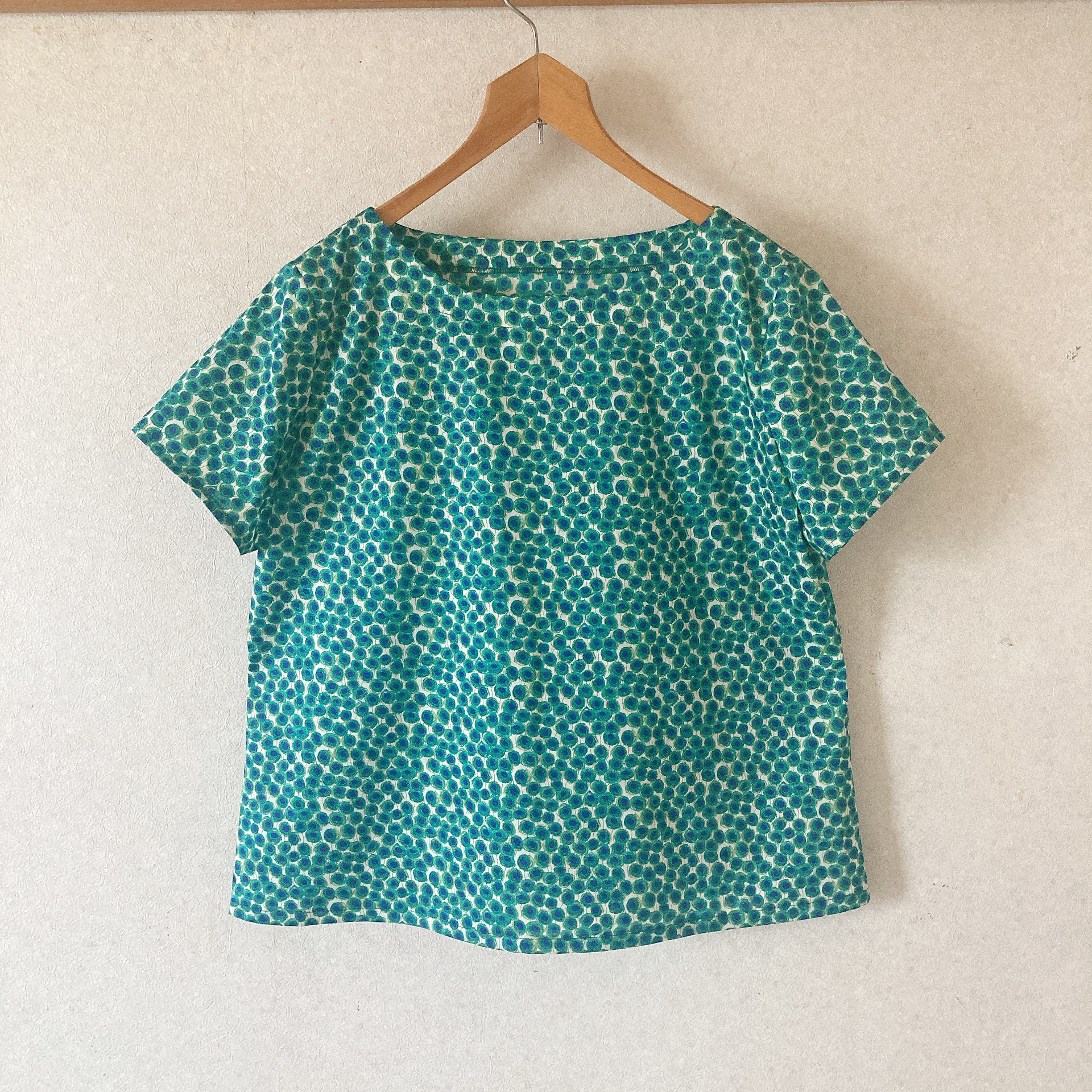 ※受注製作　リバティ（ザンジーサンビーム /グリーン）ブラウス