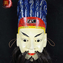 貴州 漢民族  オペラ仮面 中国 ドラマ インテリア ウォール 飾り 100% ウッド クラフト 民族アート＃106 4枚目の画像
